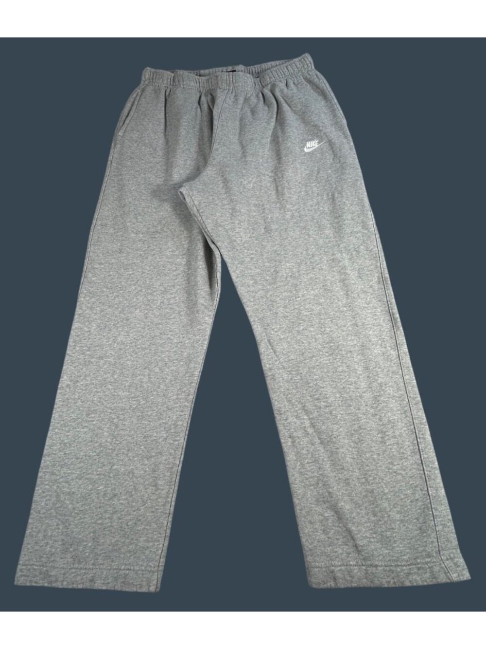 Nike Sportswear Club Pants Mens 3XLT Gray Heathered Open Hem Fleece Drawstring